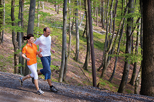 Couple running