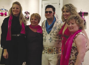 : Pretty in Pink attendees enjoyed an evening with art and Elvis.