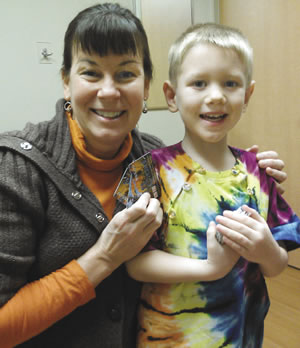 : Pediatric Oncology Nurse Brenda Garrigan and Will Krause