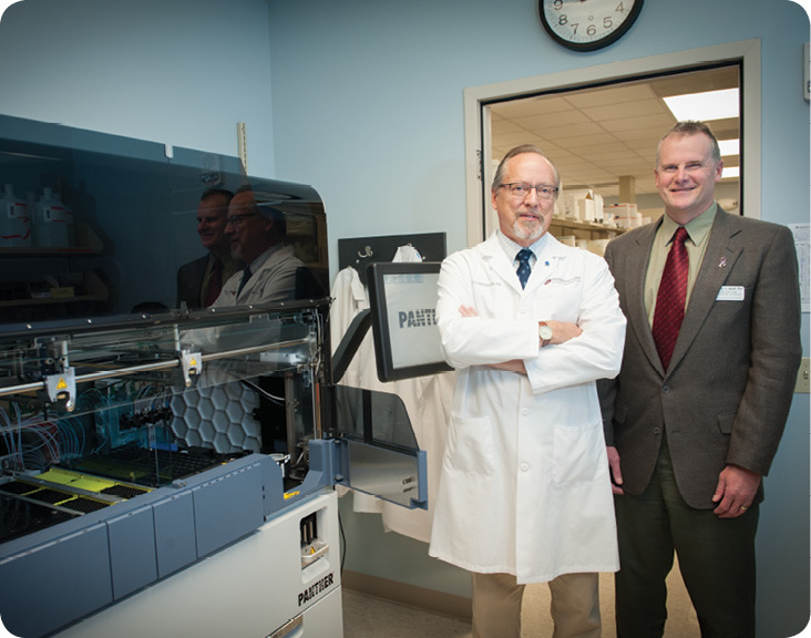 Tom Fritsche, M.D., Ph.D., (left) and Timothy Uphoff, Ph.D.