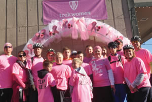 Participants in the Breast Cancer Awareness Ride and Run are ready to take off. 