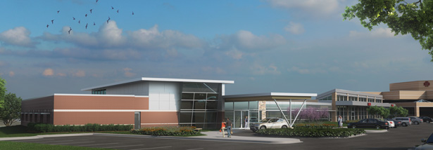 Artist rendering of Marshfield Clinic Eau Claire expanded Ambulatory Surgery Center